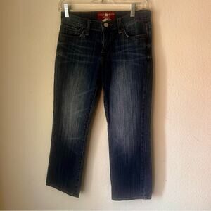 Guess Blue Ankle‎ Cropped Jeans with Faded Wash